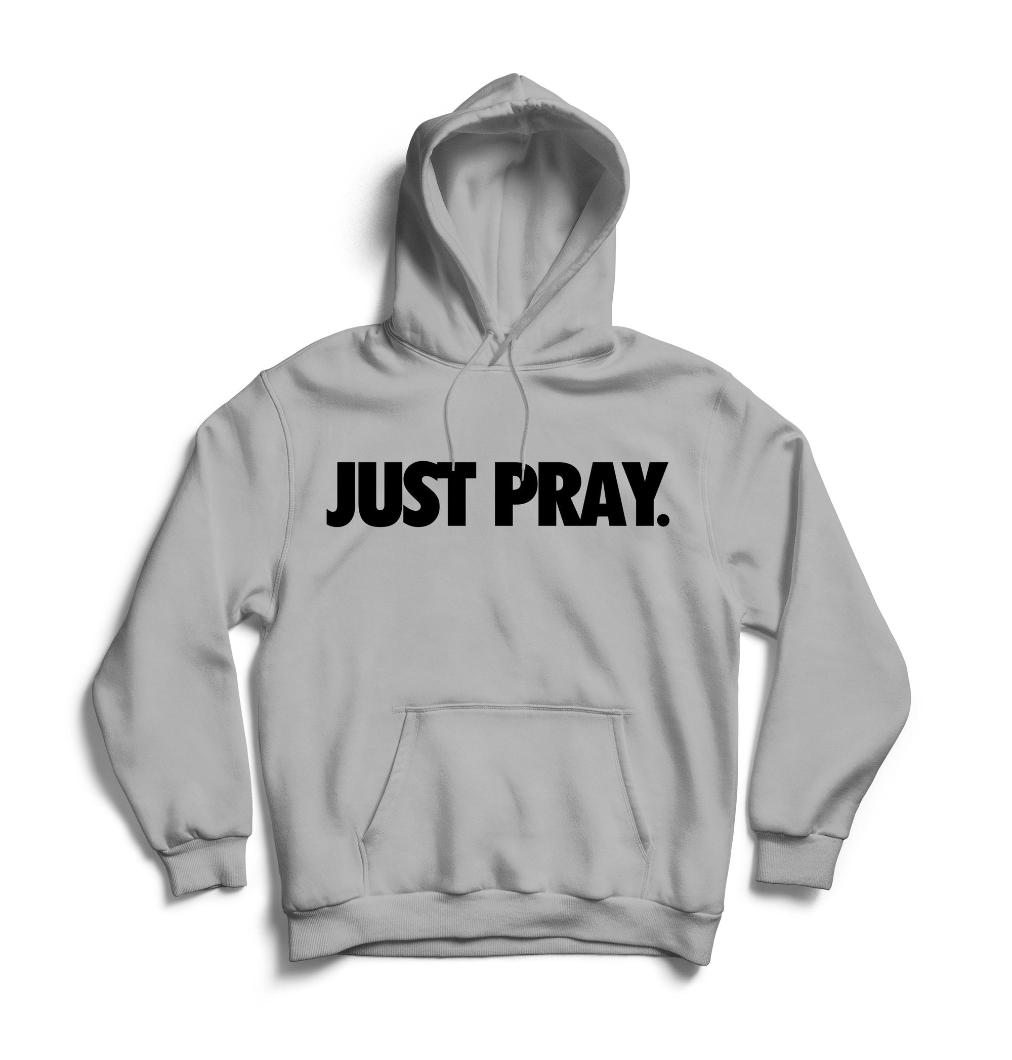 CLASSIC "JUST PRAY" HOODIE (SPORTS GREY/BLACK) - Just Pray Brand