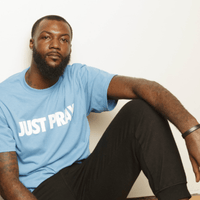 CLASSIC "JUST PRAY" TEE (CAROLINA BLUE/WHITE) - Just Pray Brand