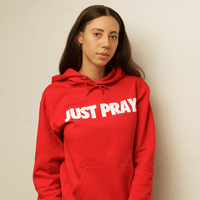 CLASSIC "JUST PRAY" HOODIE (RED/WHITE) - Just Pray Brand