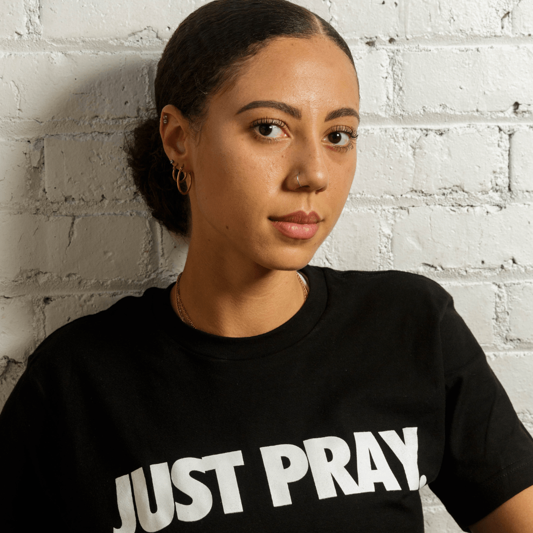 CLASSIC "JUST PRAY" TEE (BLACK/WHITE) - Just Pray Brand
