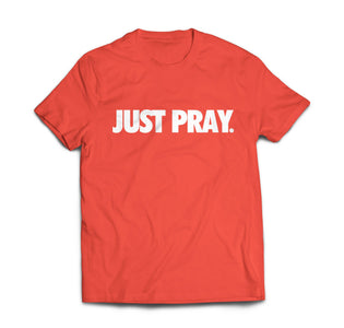 CLASSIC "JUST PRAY" TEE (RED/WHITE) - Just Pray Brand 