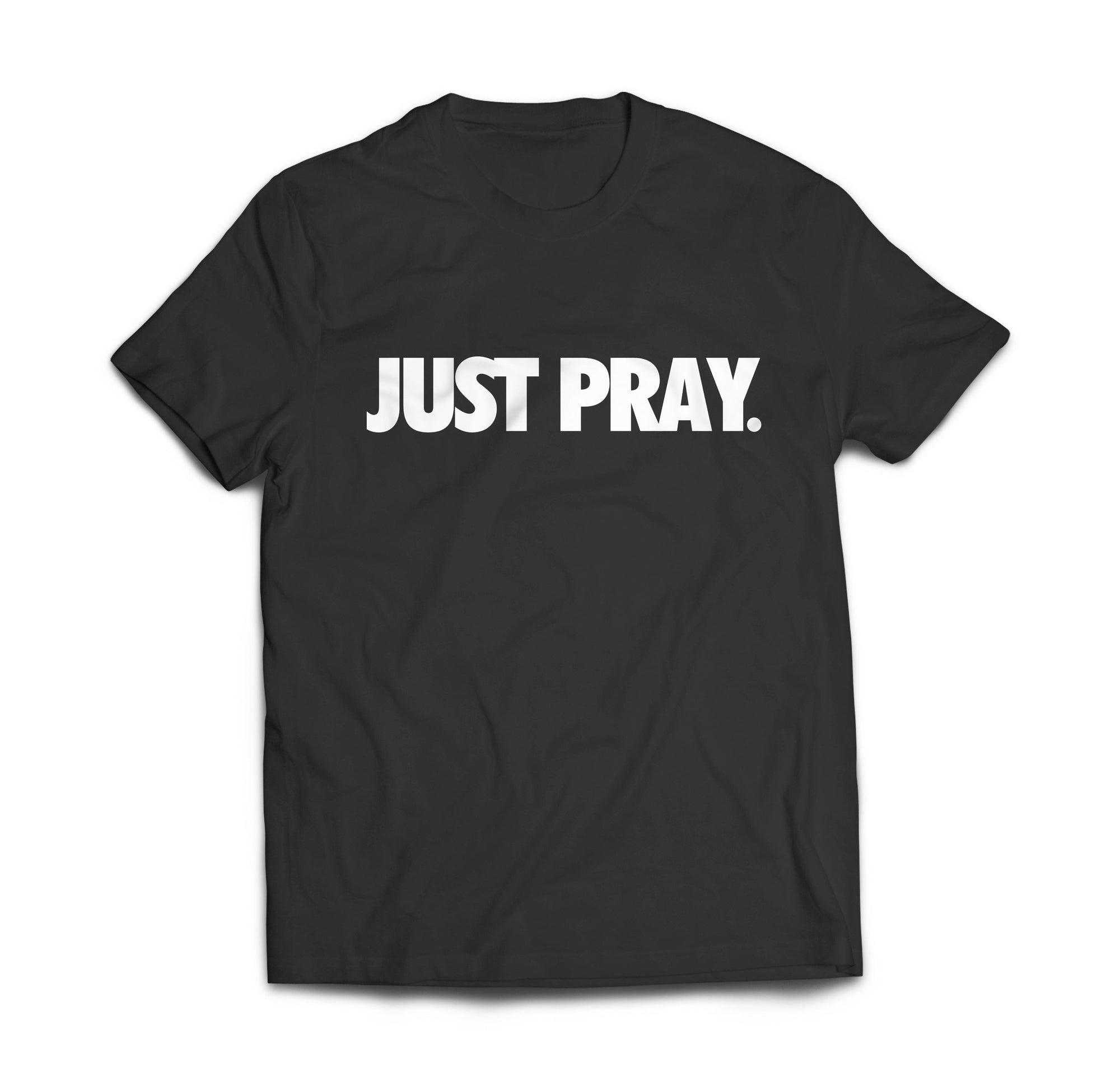 CLASSIC "JUST PRAY" TEE (BLACK/WHITE) - Just Pray Brand 