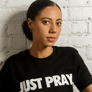 CLASSIC "JUST PRAY" TEE (BLACK/WHITE) - Just Pray Brand 